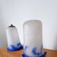Noverdy white and blue glass paste lampshade