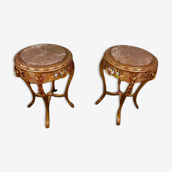 2 Tables Style Louis XV dorées