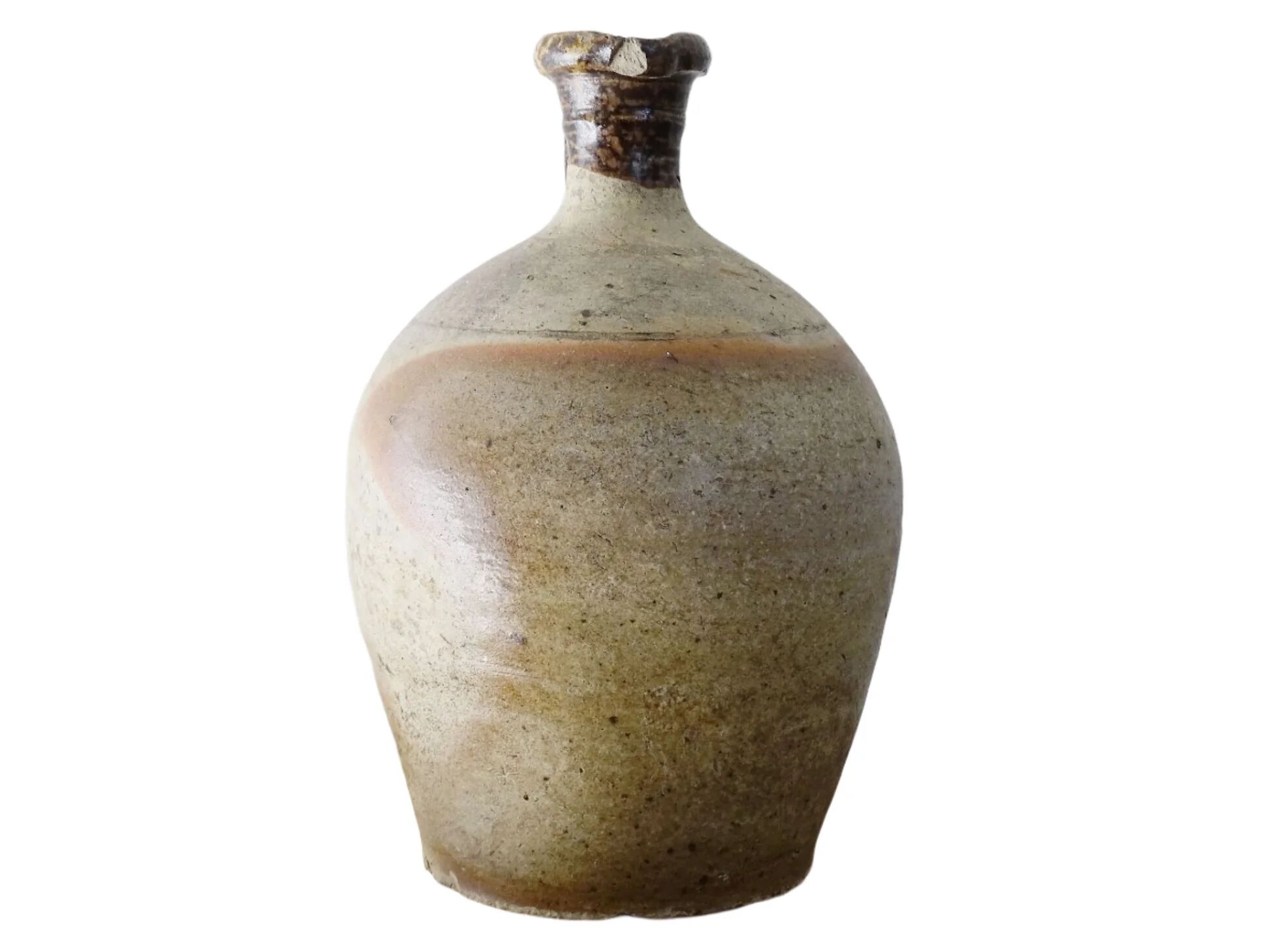 Pichet à huile en céramique ancienne française