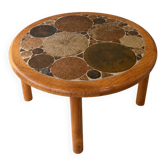 Table basse en carreaux de céramique Tue Poulsen pour Haslev, Danemark, années 1960.