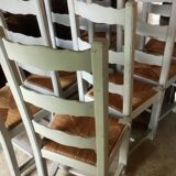 Set of 8 country style chairs