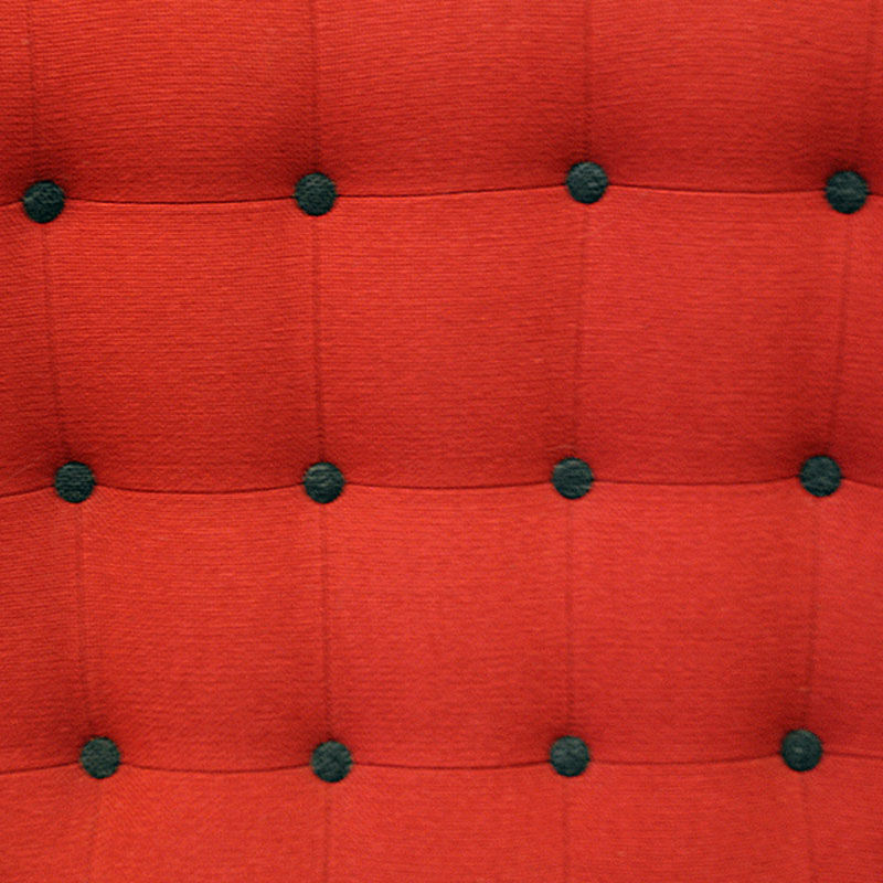 Red and massive Wingback armchair from around 1950`s, Scandinavian