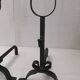 Old cast iron bowl Landier firewood fireplace accessory