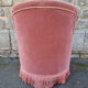 Old pink toad armchair, vintage, 40s / 50s