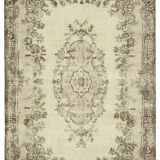 Hand-knotted turkish beige carpet 209 cm x 309 cm