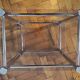 Sellette / Table d'appoint vintage Yves Boutboul - Métal chromé & verr