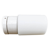 Industrial wall lamp, glass cylinder, white, 01B Elpor, Poland, 1970s.