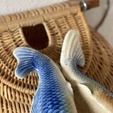 2 fish slip vases