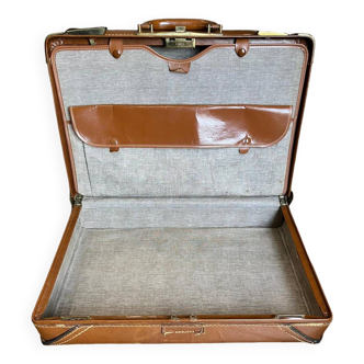 Vintage leather suitcase