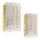 Pair of wall lamps in brass and glass by Doria Leuchten