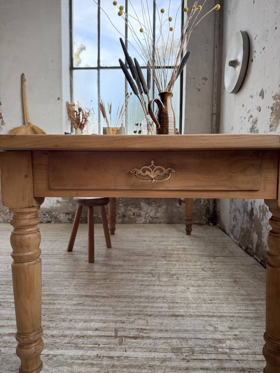Table de ferme en merisier
