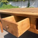 Farmhouse table with drawer and bread slide niche
