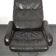 Unico 1970s Dark Brown Leather Lounge Chair and Ottoman Set of 2