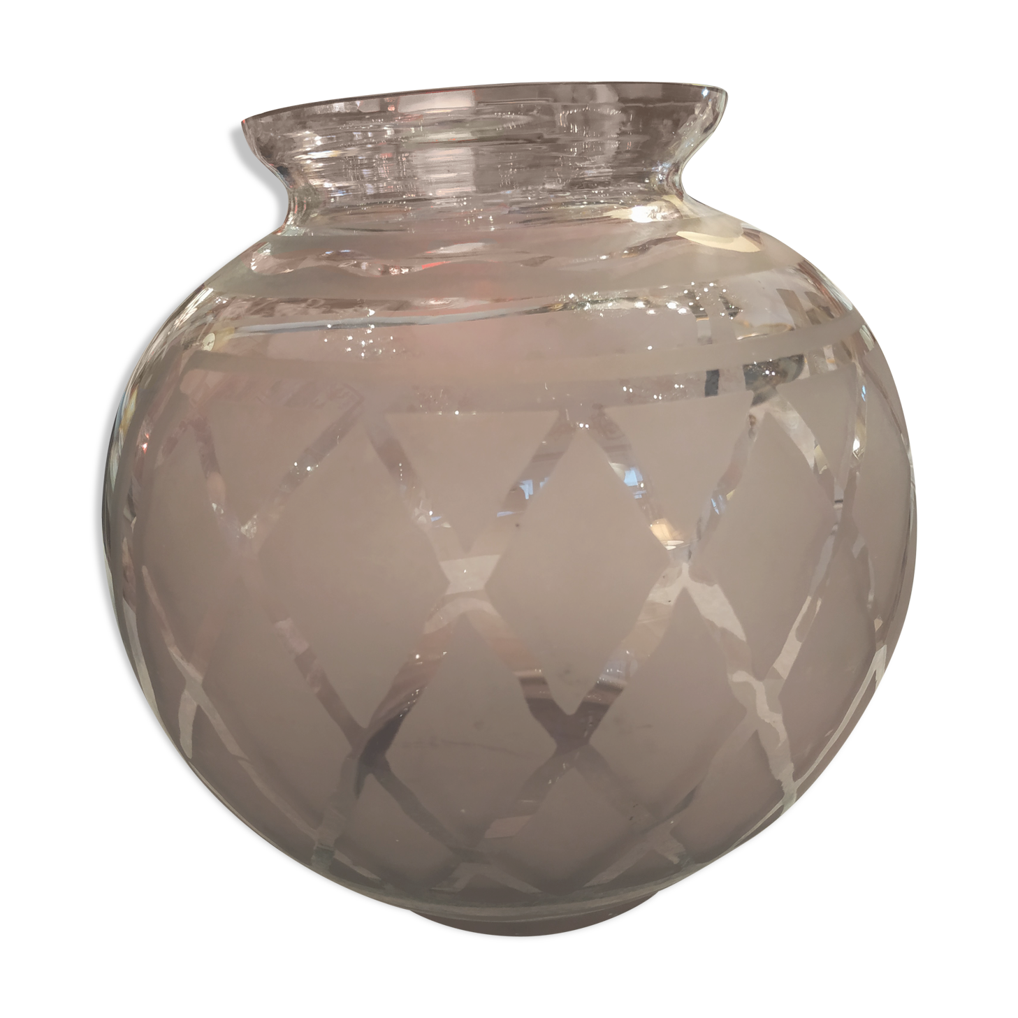 Purple ball-shaped vase