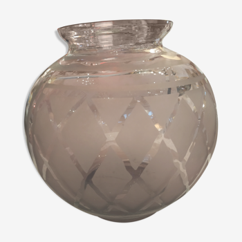 Vase mauve forme boule