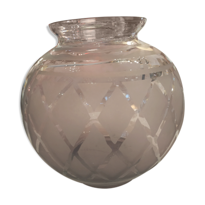 Vase mauve forme boule