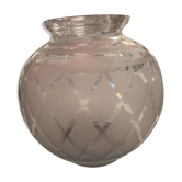 Vase mauve forme boule