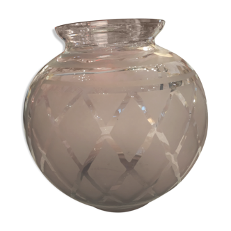 Purple ball-shaped vase
