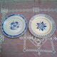 Assorted 8 old blue dessert plates