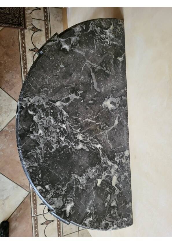 Louis XVI period console – Carved wood & Sainte-Anne marble – 18th century