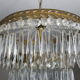 Lustre 2 rangs pampilles de cristal