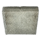 60s 70s ice glass flush mount ceiling lamp by Kaiser Leuchten Germany
