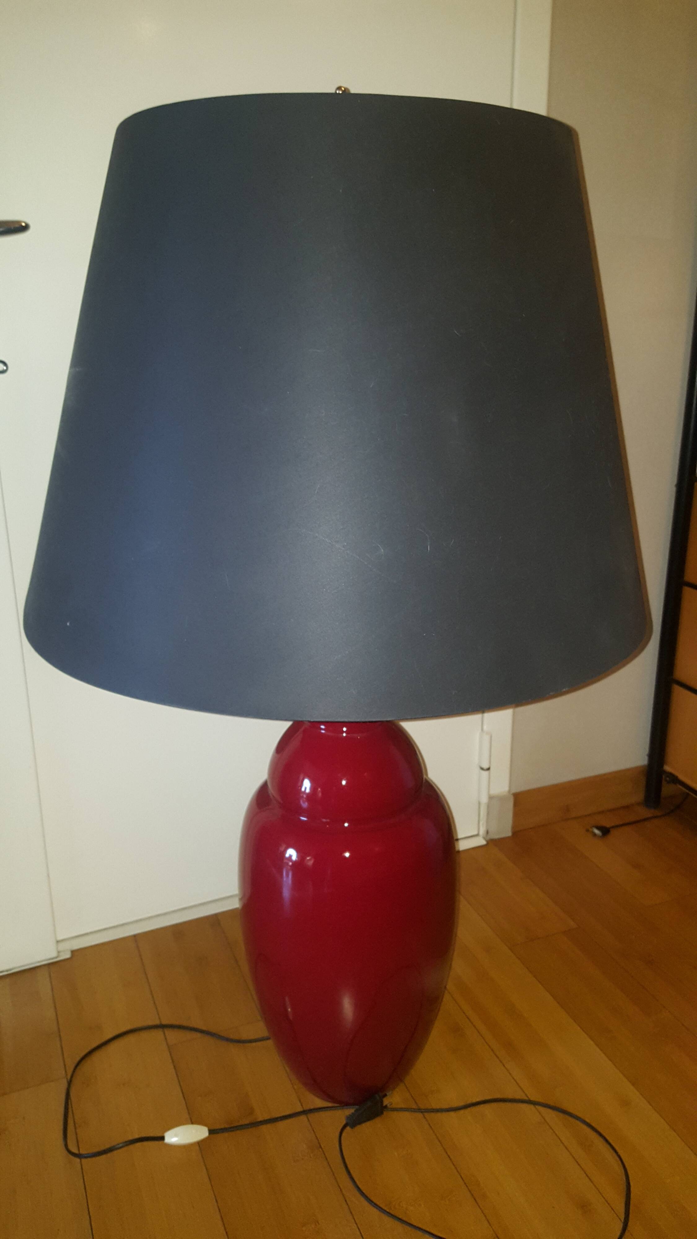 Lampadaire en céramique avec abat jour , Jacques Molin