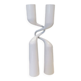 Set of two white design candle holders designed by mikaela Dörfel for menu, Denmark