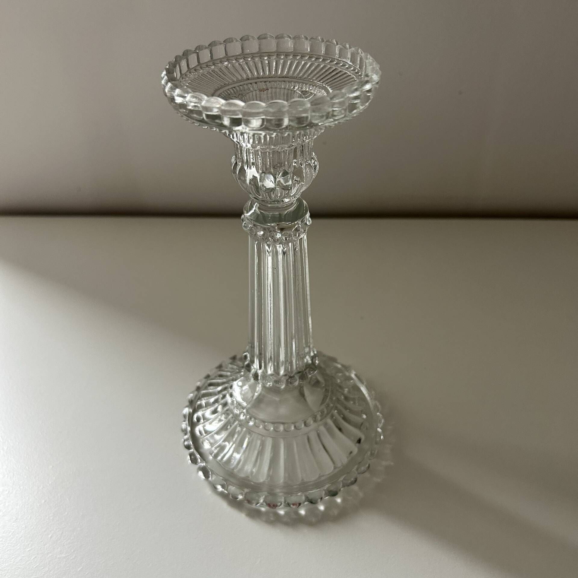 Bougeoir en verre 