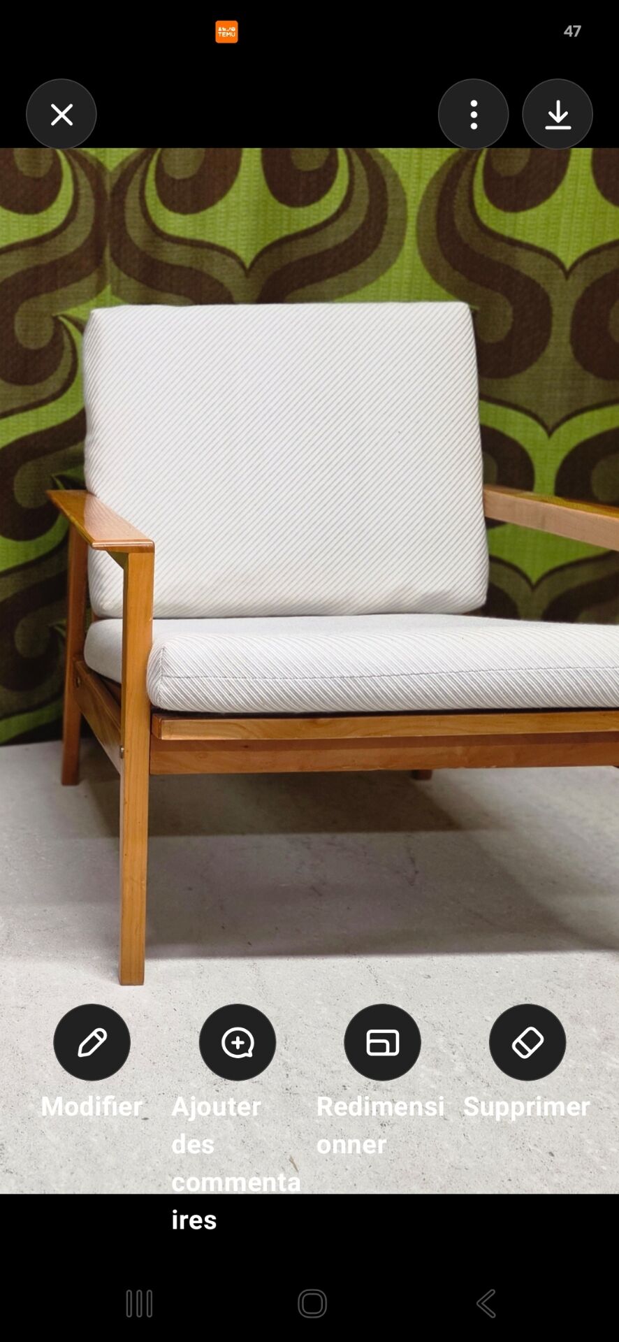 Paide de fauteuil scandinave design 1960