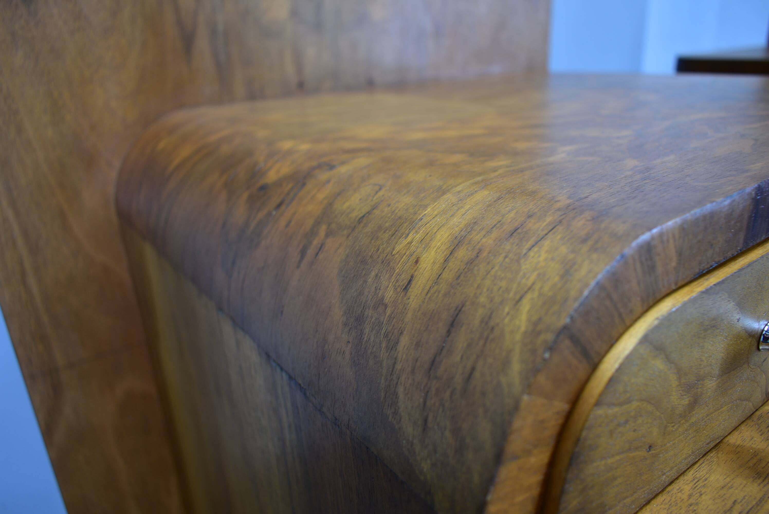 1939s pair of Art Deco bedside tables, Czechoslovakia