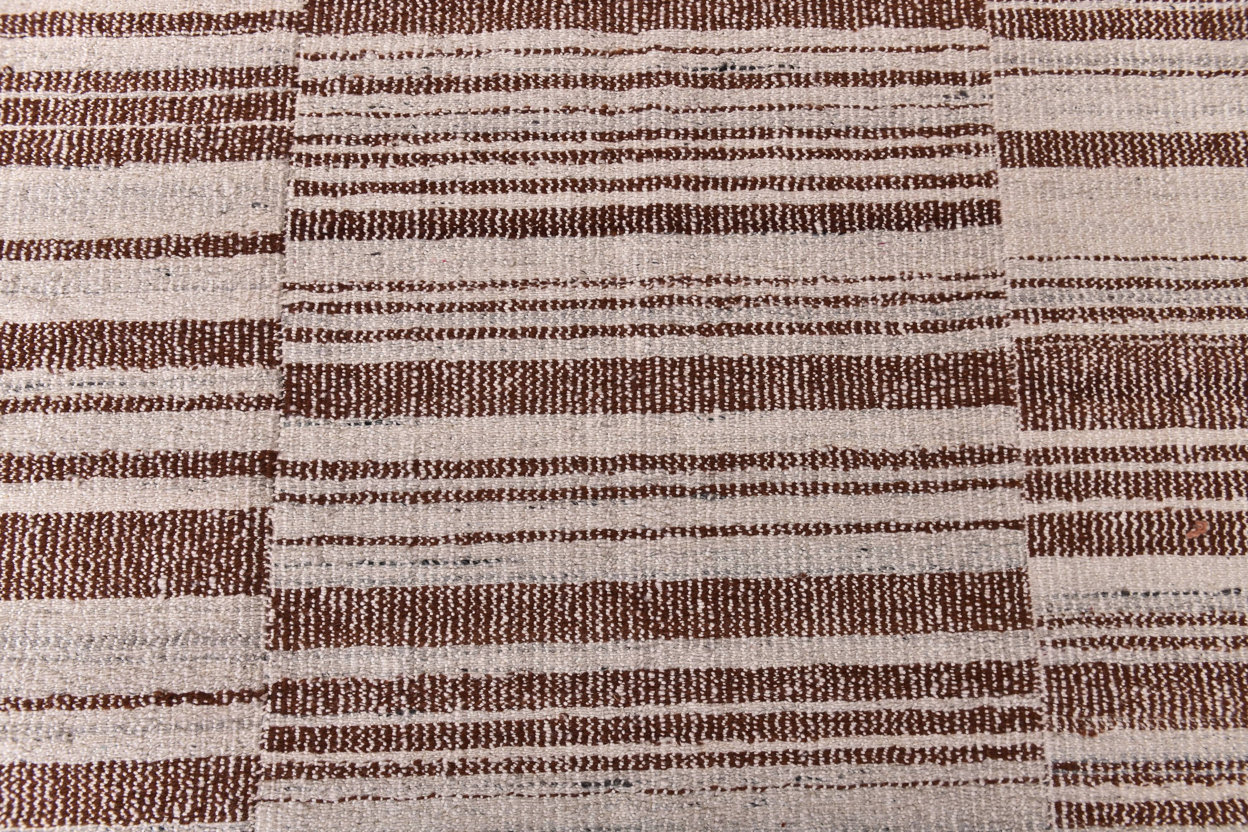215x300 cm orange beige wool kilim rug, 7x10 terracota kilim rug.