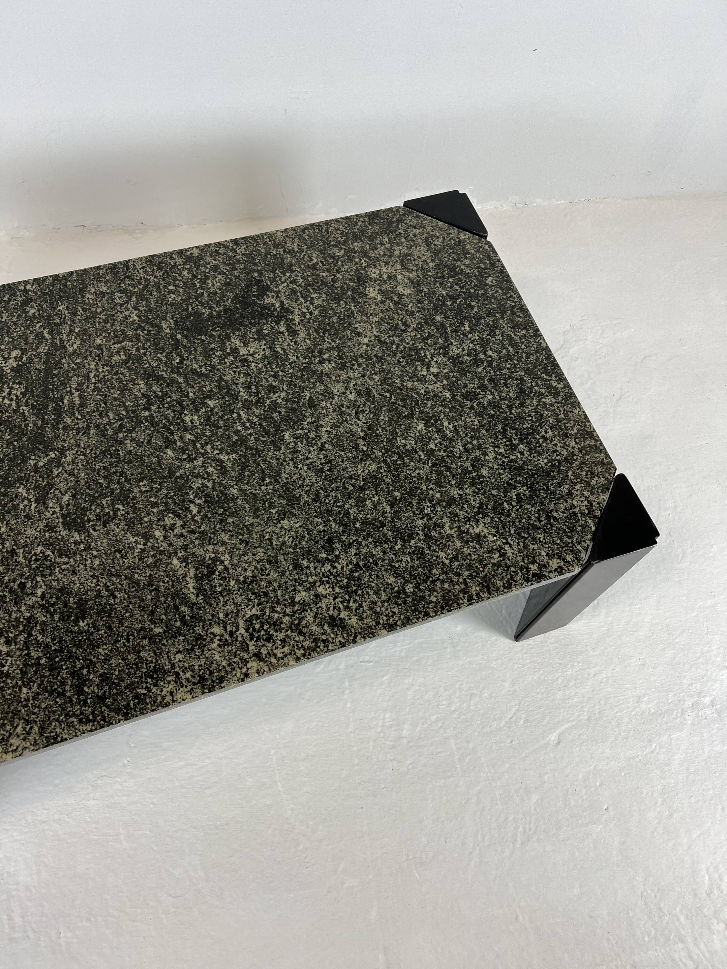 Coffee table, 80s in green marble