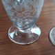 set of 10 engraved crystal liqueur glasses from the 1930s