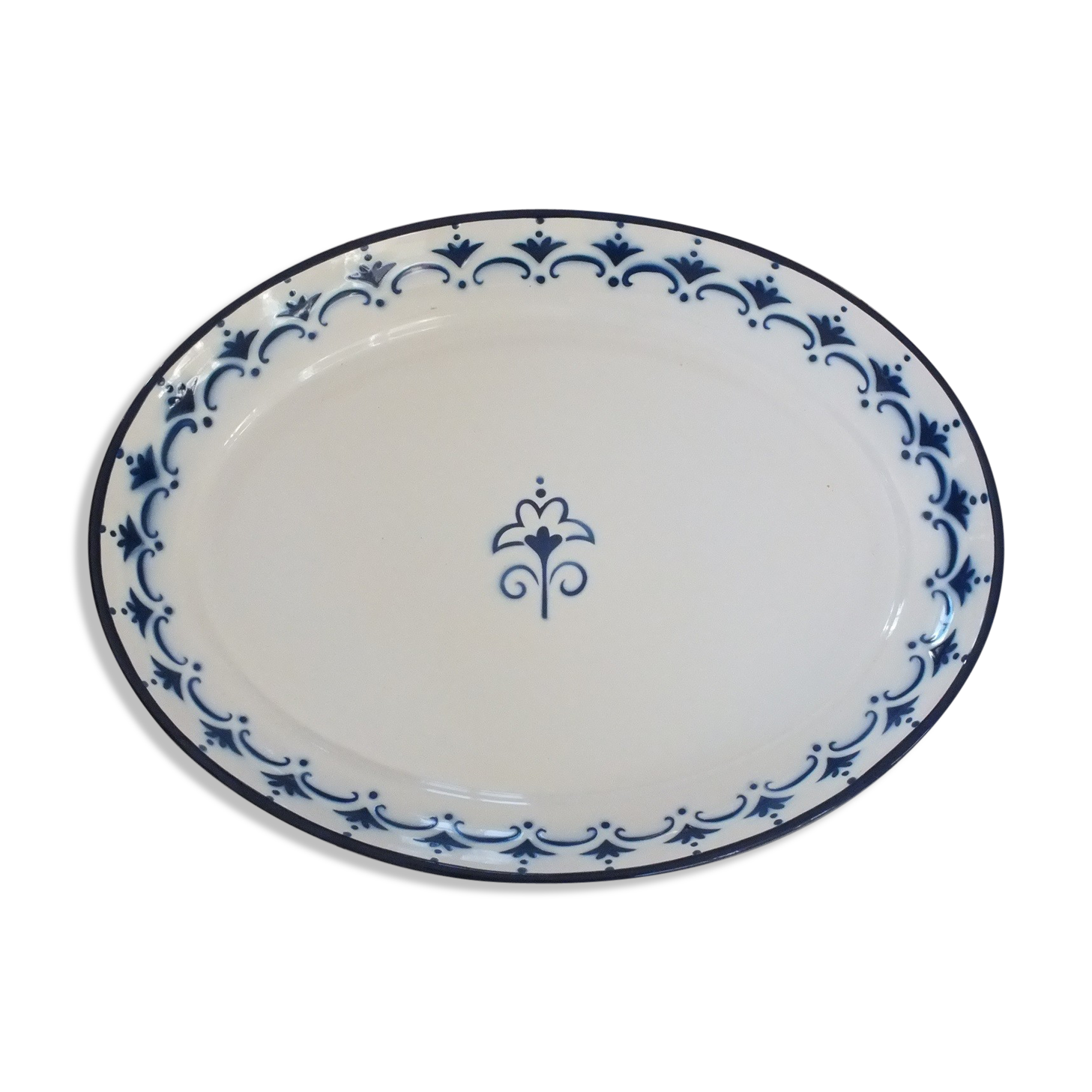 Metal enamelled plate