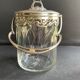 Cut crystal and silver metal cookie bucket – Art Nouveau