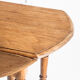 Vintage solid wood table with folding shutters with two extensions, France 1950