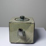 Chinese tea set in glazed terracotta, teapot and 4 cups, 1980s.