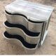Noble wood designer furniture with a silver finish.