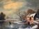 Oil on canvas, animated winter landscape