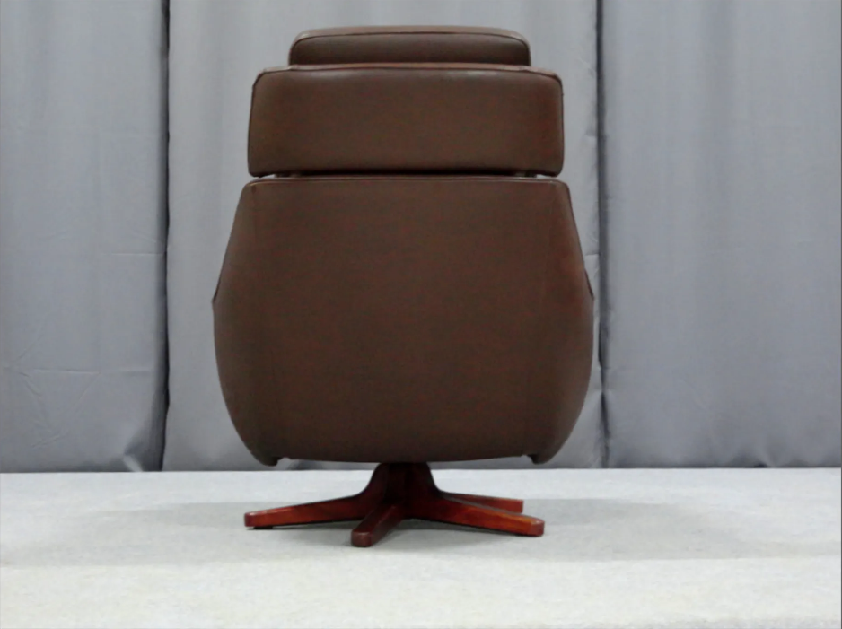 Leather ottoman chair, 1970