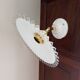 Applique murale Vintage opaline blanche