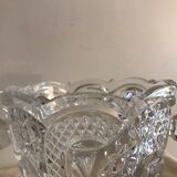 Old pressed glass moulded ice bucket