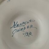 6 oyster plates Henriot Quimper decor 137 hand-painted