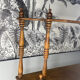 Turned wooden shelf