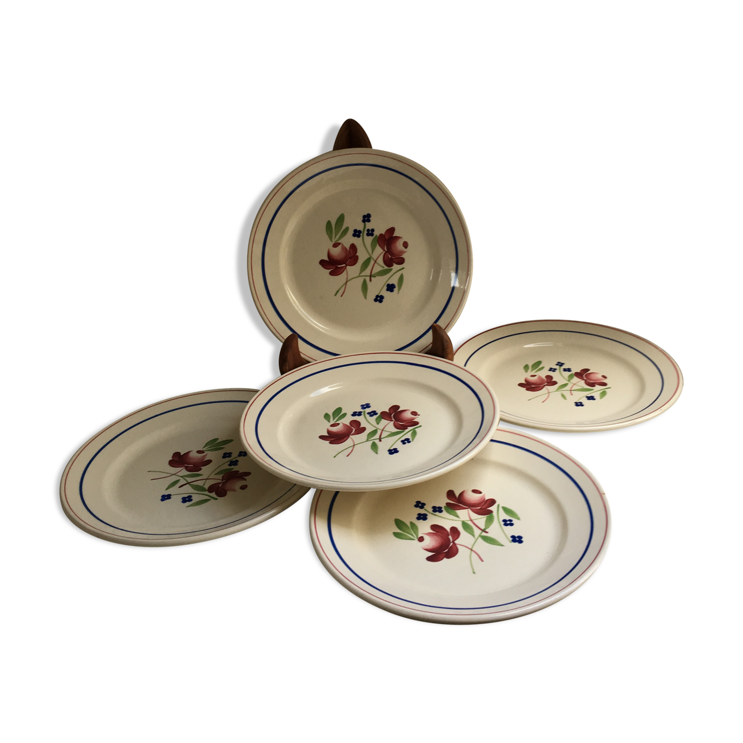 Lot 5 assiettes à dessert Luneville