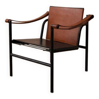 LC1 Fauteuil dossier basculant cuir - Bicolore - Cassina