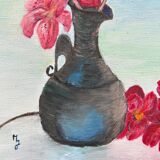 Petit tableau bouquet rose