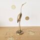 Vintage brass heron bird