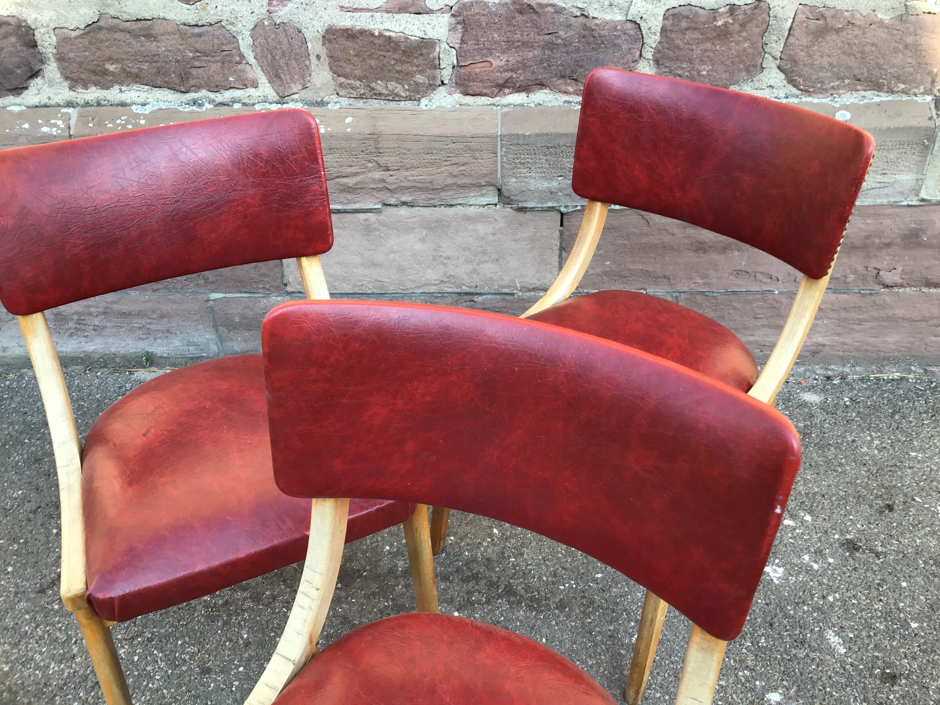 Set of 3 Scandinavian chairs 1960